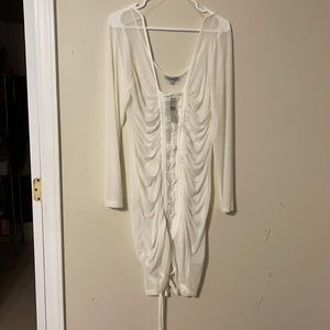 Fashion Nova sheer white dress